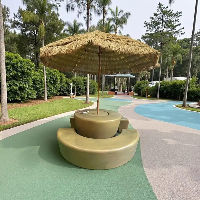 Kids Outdoor Umbrella For Table - Современный уличный комплект: круглый стол и