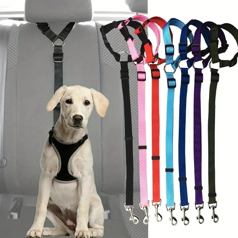 Swing Seat Belt - Однотонный нейлоновый поводок-ремень безопасности 2-в-1 для