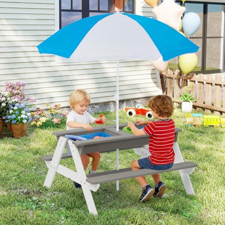Kids Outdoor Umbrella For Table - Детский столик для пикника на открытом
