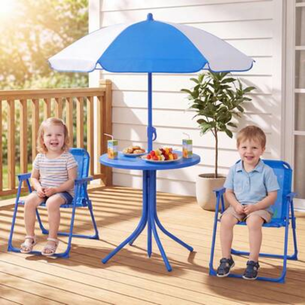 Kids Outdoor Umbrella For Table - Детский стол для пикника с двумя