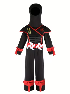 Детский черный костюм ниндзя с – обзор и цена Kids Outdoor Ninja Equipment