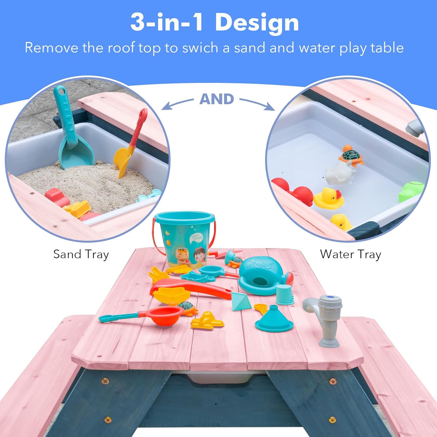 Детский столик 3-в-1 для песка – обзор и цена Kids Outdoor Umbrella For Table