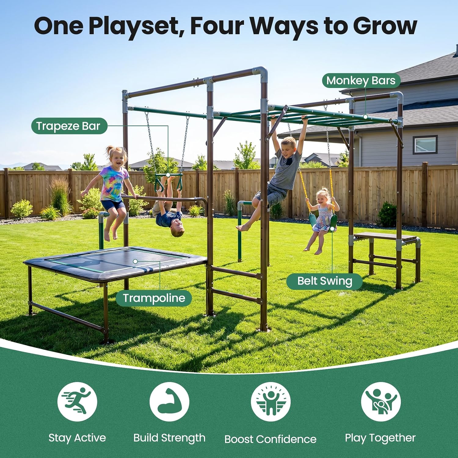 Уличный игровой комплекс с пер – обзор и цена Kids Outdoor Jungle Gym